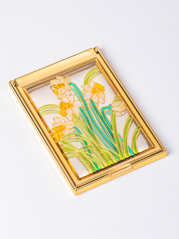 便携化妆镜-水仙花