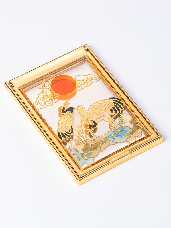 便携化妆镜-仙鹤朝日